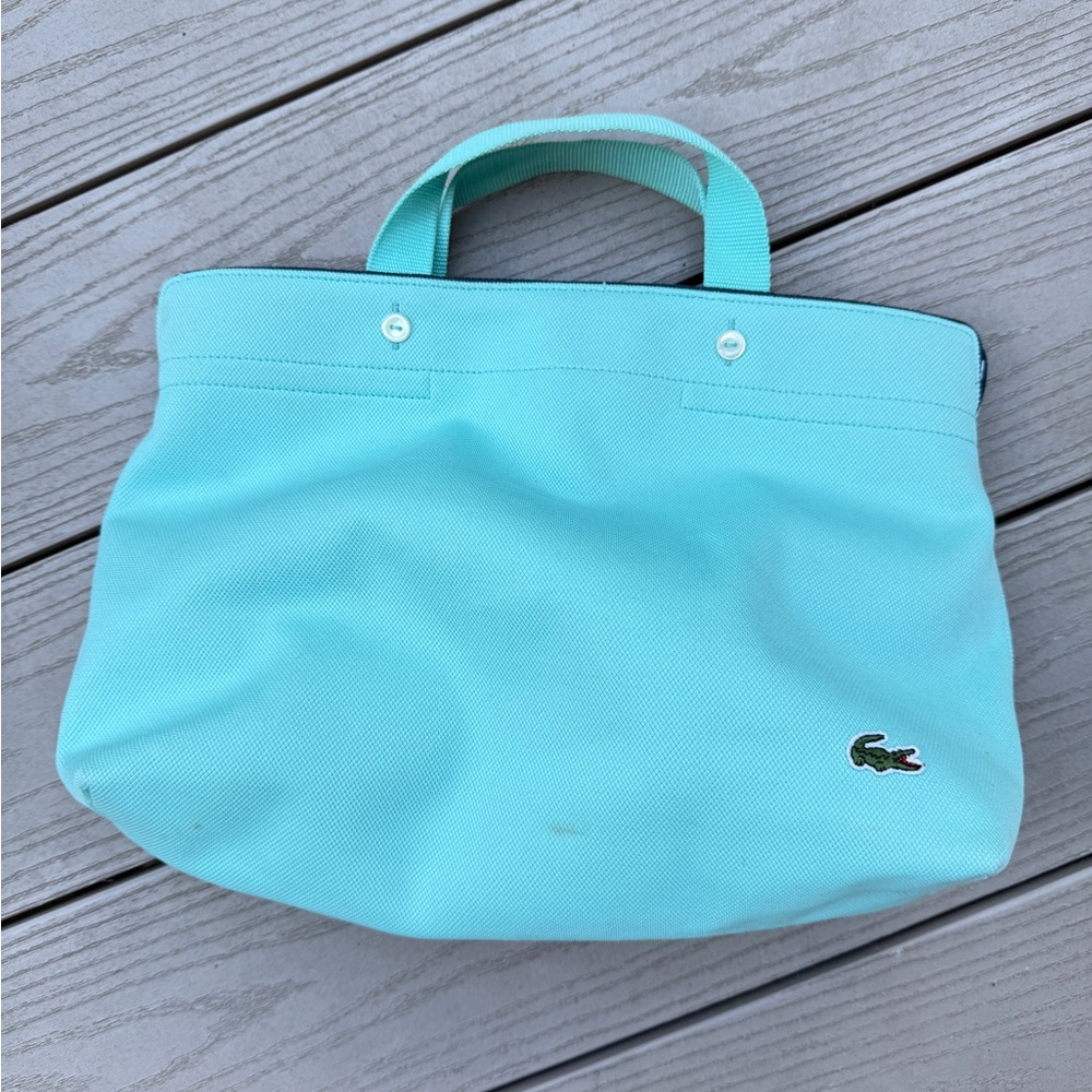 Lacoste Cornflower Blue Canvas Tote Bag
